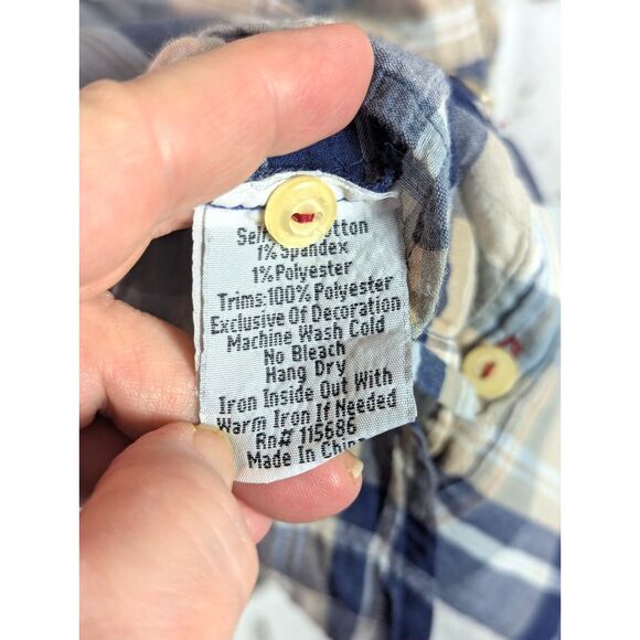 JOHNNY WAS 3J WORKSHOP Embroidered Plaid Tunic Boho Cottage Country Small - Picture 7 of 7